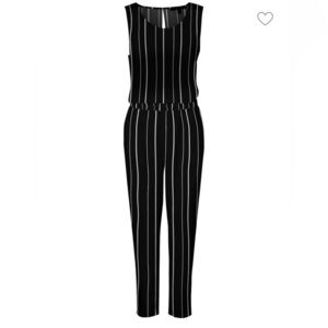 Vero Moda-Stripe Sleeveless Lightweight Jumpsuit (Size:Small)